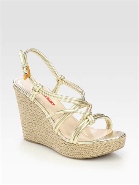 Prada wedges heels